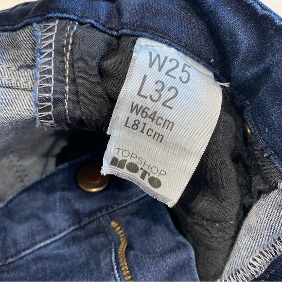 EU Topshop Moto Baxter High Rise Blue Denim Skinny Jeans - Picture 7 of 13